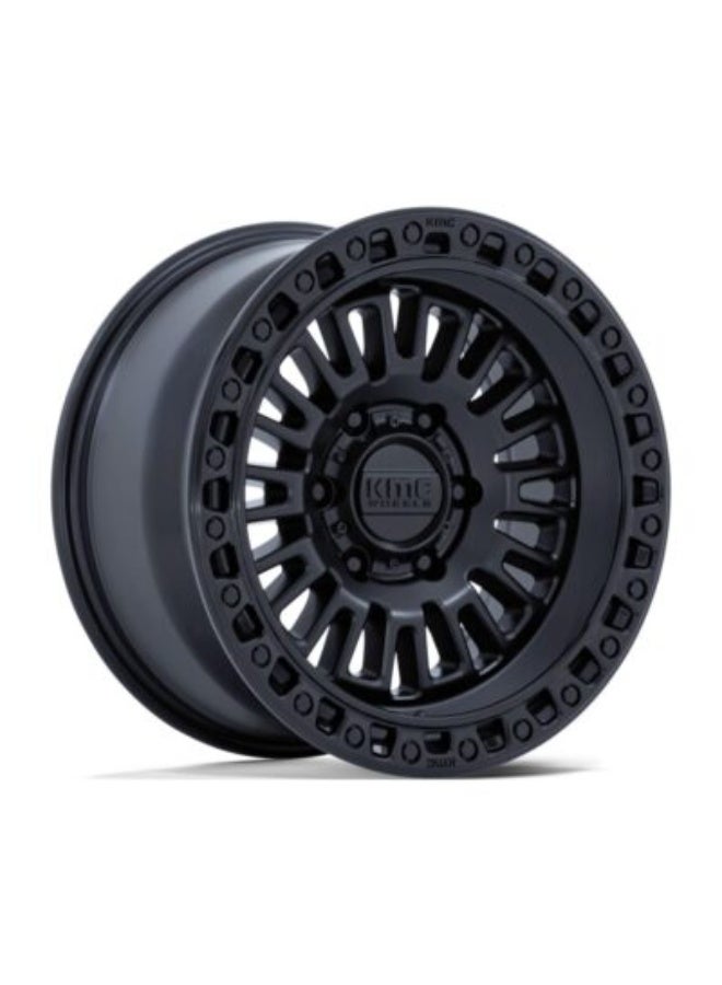 KMC KM554 AZTEC 17X8.5 6X139.7 ET00 CB106.1 MATTE BLACK / GLOSS BLK MILLED - Image 3